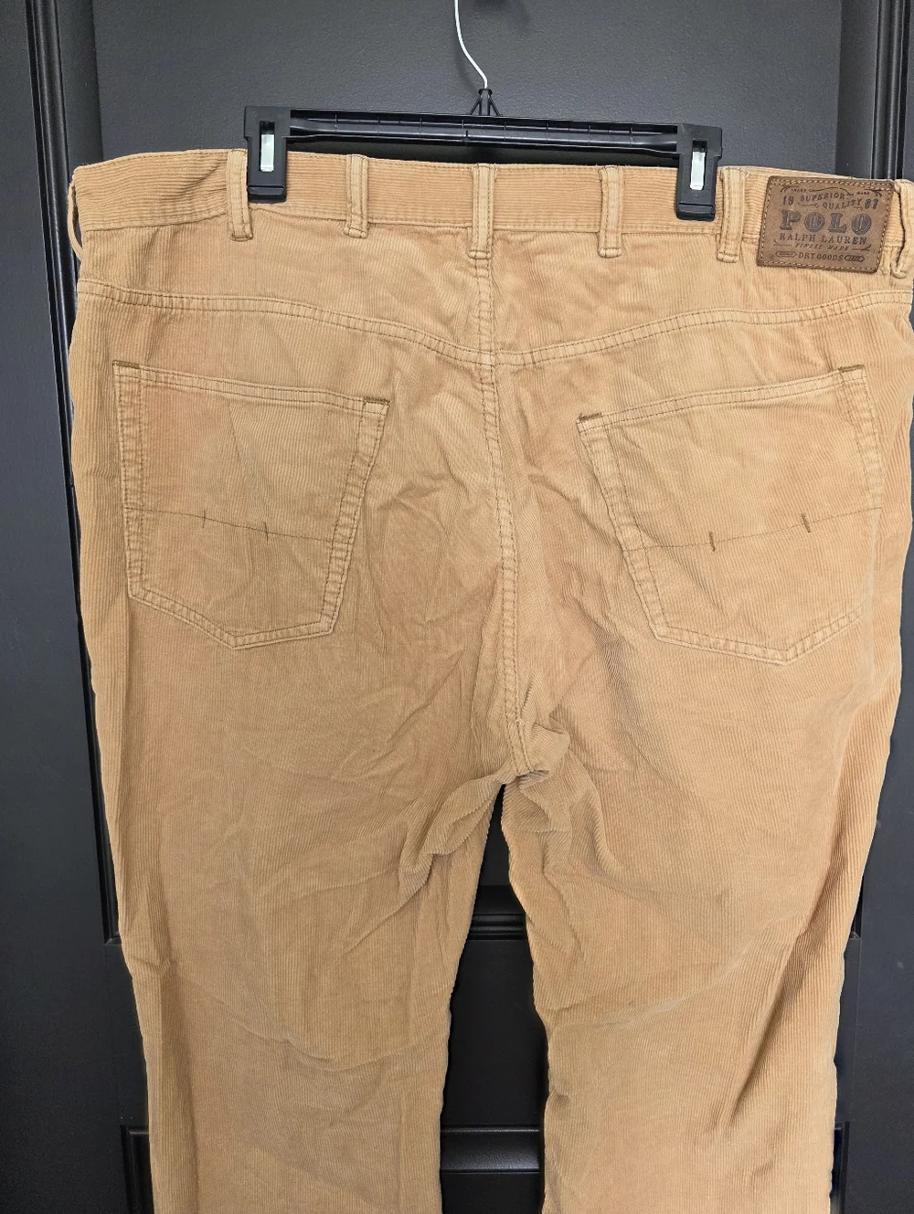 Polo Ralph Lauren Corduroy Pants Men 42x36 Tan Brown Straight Fit Classic Casual